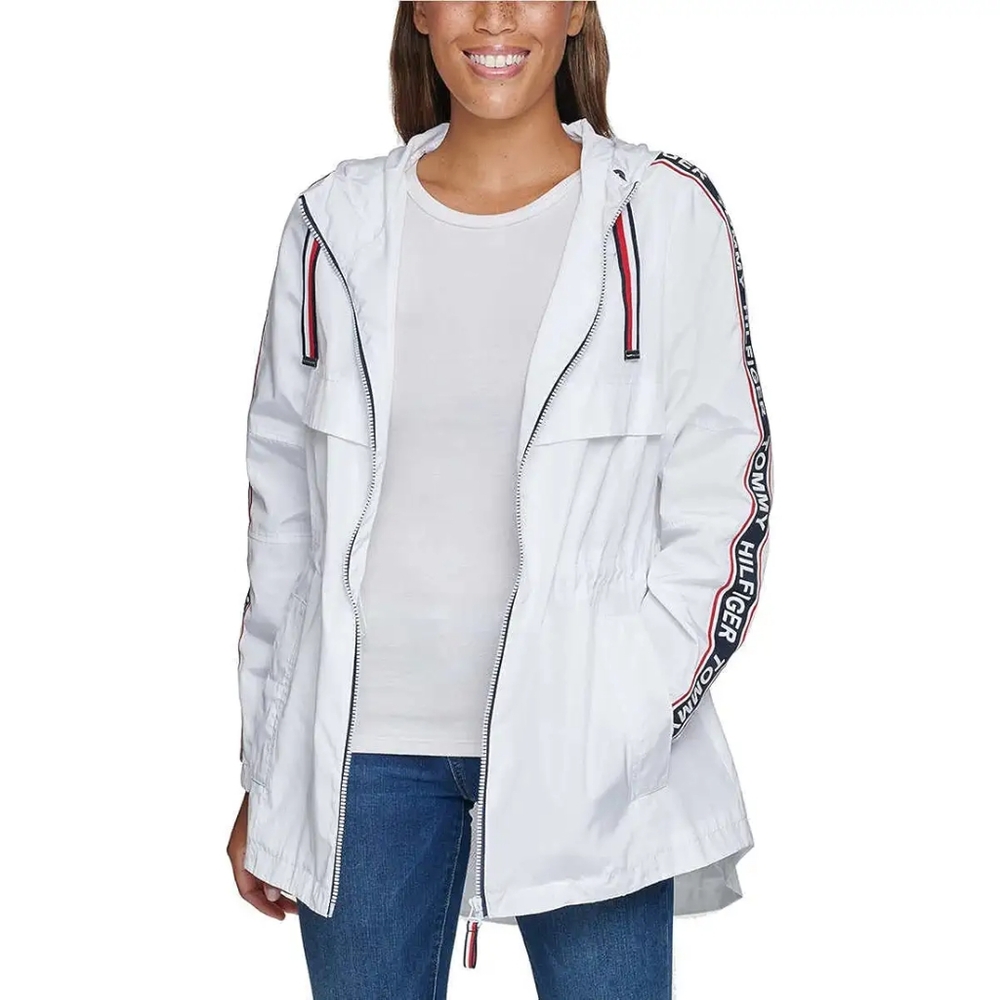 Tommy Hilfiger Women's White Utility Jacket Size L